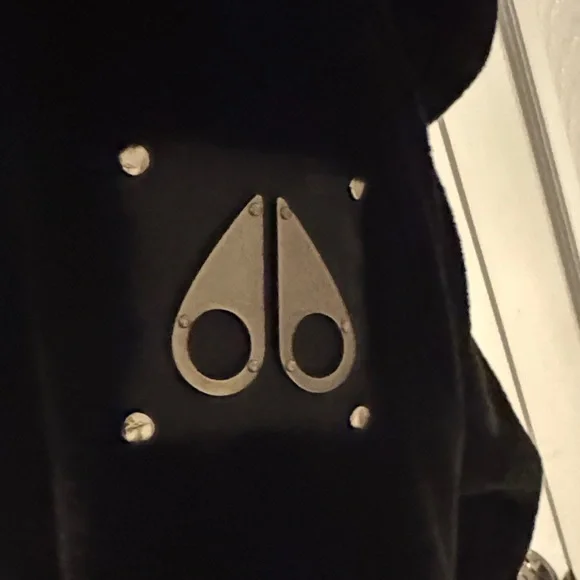 Moose Knuckles Black Hooded Bomber Jacket - Picture 6 of 14